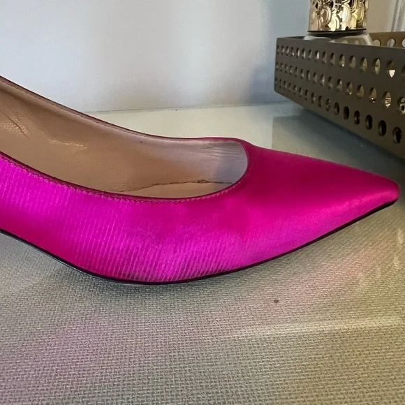 SJP Hot Pink Satin Heels in size 40 - Picture 8 of 9